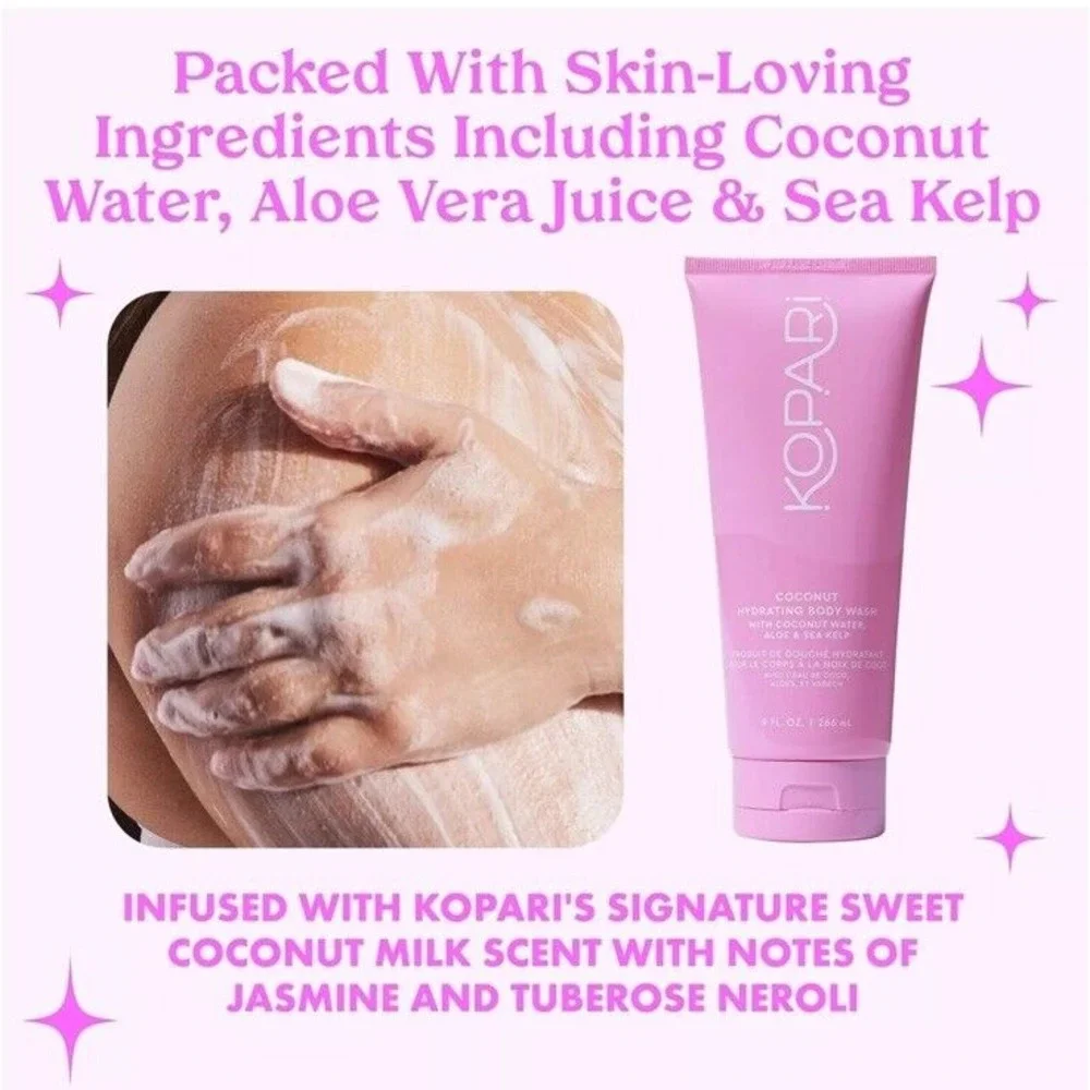 New Kopari Coconut Hydrating Body Wash 9 Fl‎ Oz Full Size SEALED Cleanser Aloe